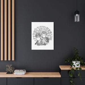 GRAVE OF THE FIREFLIES BLACK & WHITE CANVAS GRAVE OF THE FIREFLIES BLACK & WHITE CANVAS