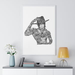 ACE BLACK & WHITE FRAMED POSTER ACE BLACK & WHITE FRAMED POSTER