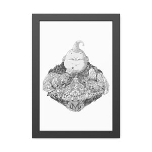 FAT BUU BLACK & WHITE FRAMED POSTER FAT BUU BLACK & WHITE FRAMED POSTER