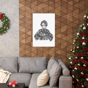 TANJIRO BLACK & WHITE POSTER (Colored Eyes) TANJIRO BLACK & WHITE POSTER (Colored Eyes)