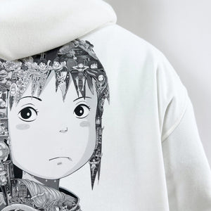 CHIHIRO BLACK & WHITE HOODIE (Ship from Viet Nam) CHIHIRO BLACK & WHITE HOODIE (Ship from Viet Nam)
