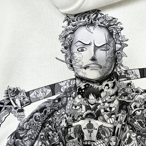 ZORO BLACK & WHITE HOODIE (Ship from Viet Nam) ZORO BLACK & WHITE HOODIE (Ship from Viet Nam)