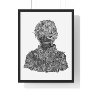 KEN KANEKI BLACK & WHITE FRAMED POSTER KEN KANEKI BLACK & WHITE FRAMED POSTER