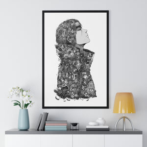 ITACHI (RAIN) BLACK & WHITE FRAMED POSTER ITACHI (RAIN) BLACK & WHITE FRAMED POSTER