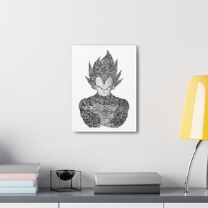 VEGETA (WITH STORY) BLACK & WHITE CANVAS VEGETA (WITH STORY) BLACK & WHITE CANVAS