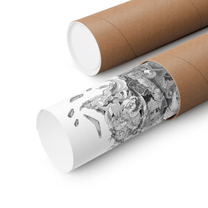 SESSHOMARU BLACK & WHITE POSTER SESSHOMARU BLACK & WHITE POSTER