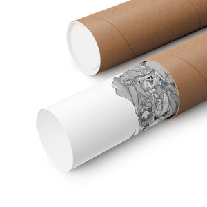 FRIEREN BLACK & WHITE POSTER FRIEREN BLACK & WHITE POSTER