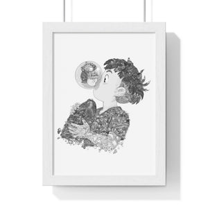 PONYO BLACK & WHITE FRAMED POSTER PONYO BLACK & WHITE FRAMED POSTER