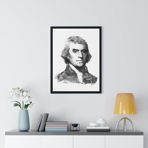 THOMAS JEFFERSON BLACK & WHITE FRAMED POSTER THOMAS JEFFERSON BLACK & WHITE FRAMED POSTER
