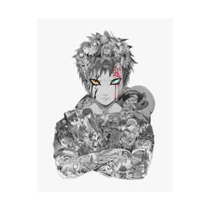 GAARA BLACK & WHITE POSTER (with colored eyes) GAARA BLACK & WHITE POSTER (with colored eyes)