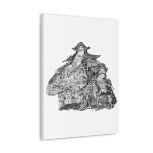 WHITEBEARD ROGER BLACK & WHITE CANVAS WHITEBEARD ROGER BLACK & WHITE CANVAS