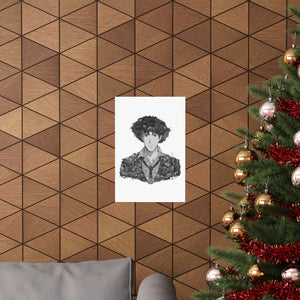 SPIKE SPIEGEL BLACK & WHITE POSTER SPIKE SPIEGEL BLACK & WHITE POSTER