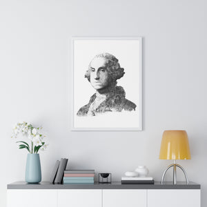GEORGE WASHINGTON BLACK & WHITE FRAMED POSTER GEORGE WASHINGTON BLACK & WHITE FRAMED POSTER