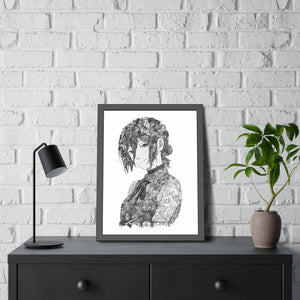 REZE BLACK & WHITE FRAMED POSTER REZE BLACK & WHITE FRAMED POSTER