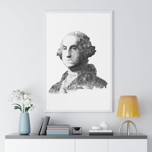 GEORGE WASHINGTON BLACK & WHITE FRAMED POSTER GEORGE WASHINGTON BLACK & WHITE FRAMED POSTER