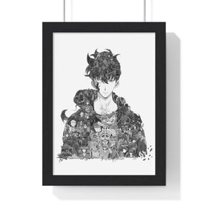 SUNG JINWOO BLACK & WHITE FRAMED POSTER SUNG JINWOO BLACK & WHITE FRAMED POSTER