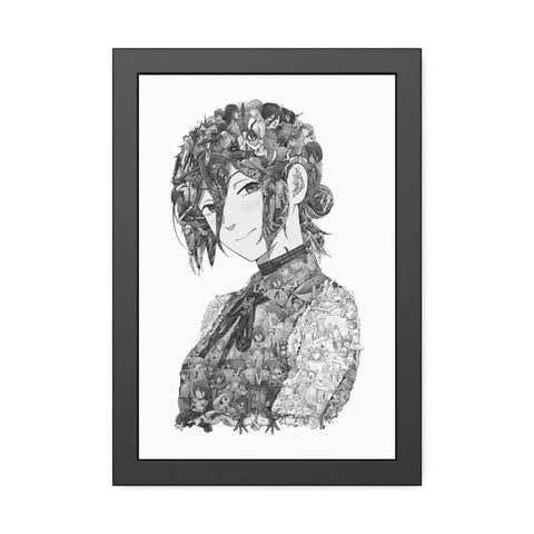 REZE BLACK & WHITE FRAMED POSTER REZE BLACK & WHITE FRAMED POSTER