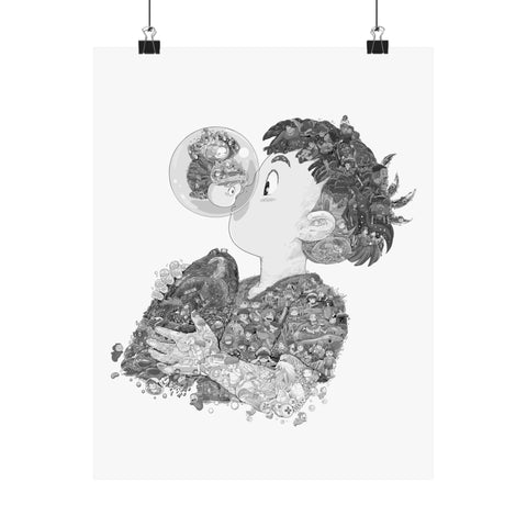 PONYO BLACK & WHITE POSTER