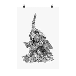 EVA 01 BLACK & WHITE POSTER EVA 01 BLACK & WHITE POSTER