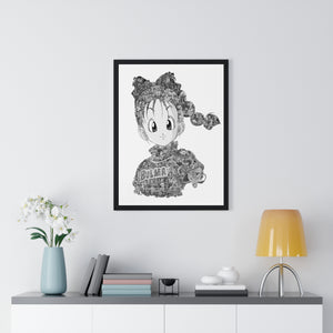 BULMA BLACK & WHITE FRAMED POSTER BULMA BLACK & WHITE FRAMED POSTER