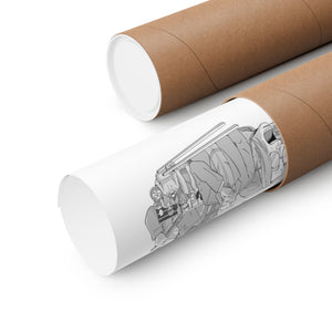 SAKAMOTO BLACK & WHITE POSTER SAKAMOTO BLACK & WHITE POSTER