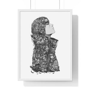 ITACHI (RAIN) BLACK & WHITE FRAMED POSTER ITACHI (RAIN) BLACK & WHITE FRAMED POSTER
