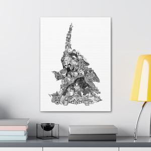 EVA 01 BLACK & WHITE CANVAS EVA 01 BLACK & WHITE CANVAS