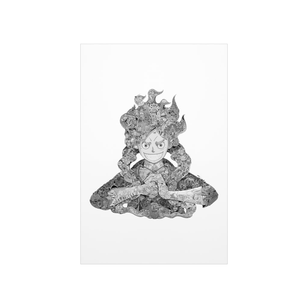 poster luffy gear 5 LUFFY GEAR 5 BLACK & WHITE POSTER