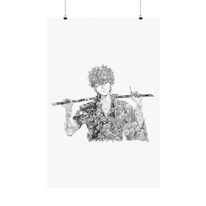 GINTOKI BLACK & WHITE POSTER GINTOKI BLACK & WHITE POSTER