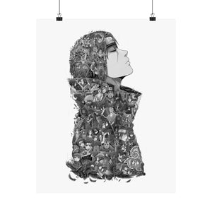 ITACHI (RAIN) BLACK & WHITE POSTER ITACHI (RAIN) BLACK & WHITE POSTER