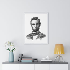 ABRAHAM LINCOLN BLACK & WHITE FRAMED POSTER ABRAHAM LINCOLN BLACK & WHITE FRAMED POSTER