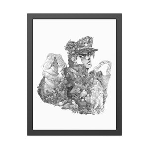 JOTARO BLACK & WHITE FRAMED POSTER JOTARO BLACK & WHITE FRAMED POSTER