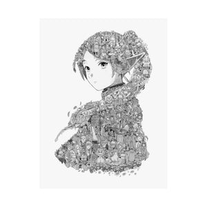 FRIEREN BLACK & WHITE POSTER FRIEREN BLACK & WHITE POSTER