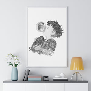 PONYO BLACK & WHITE FRAMED POSTER PONYO BLACK & WHITE FRAMED POSTER