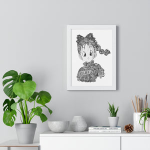 BULMA BLACK & WHITE FRAMED POSTER BULMA BLACK & WHITE FRAMED POSTER