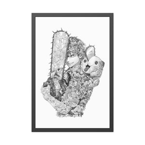DENJI BLACK & WHITE FRAMED POSTER DENJI BLACK & WHITE FRAMED POSTER