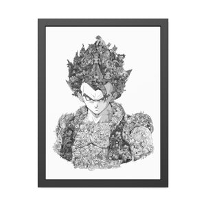 GOGETA BLACK & WHITE FRAMED POSTER GOGETA BLACK & WHITE FRAMED POSTER