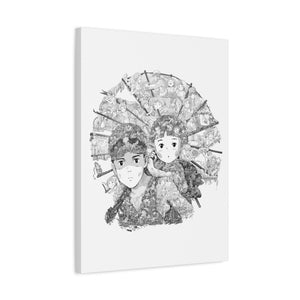 GRAVE OF THE FIREFLIES BLACK & WHITE CANVAS GRAVE OF THE FIREFLIES BLACK & WHITE CANVAS