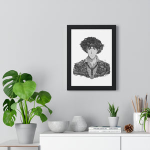 SPIKE SPIEGEL BLACK & WHITE FRAMED POSTER SPIKE SPIEGEL BLACK & WHITE FRAMED POSTER