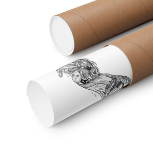 AANG BLACK & WHITE POSTER (Colored Eyes) AANG BLACK & WHITE POSTER (Colored Eyes)