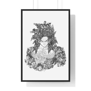 GOKU SSJ4 BLACK & WHITE FRAMED POSTER GOKU SSJ4 BLACK & WHITE FRAMED POSTER