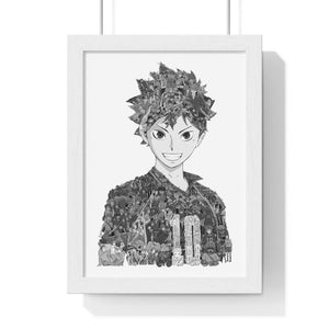 HINATA BLACK & WHITE FRAMED POSTER HINATA BLACK & WHITE FRAMED POSTER