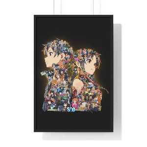 KIRITO ASUNA COLOR FRAMED POSTER KIRITO ASUNA COLOR FRAMED POSTER