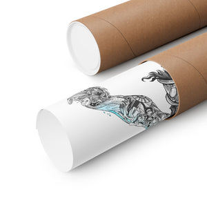 AANG BLACK & WHITE POSTER (Colored Eyes And Arms) AANG BLACK & WHITE POSTER (Colored Eyes And Arms)