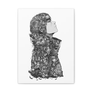 ITACHI (RAIN) BLACK & WHITE CANVAS ITACHI (RAIN) BLACK & WHITE CANVAS