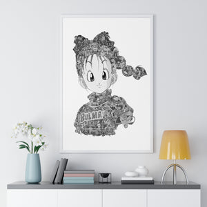 BULMA BLACK & WHITE FRAMED POSTER BULMA BLACK & WHITE FRAMED POSTER