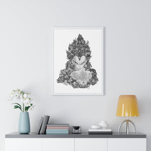 VEGETA SSJ4 BLACK & WHITE FRAMED POSTER VEGETA SSJ4 BLACK & WHITE FRAMED POSTER