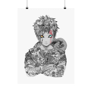 GAARA BLACK & WHITE POSTER (with colored eyes) GAARA BLACK & WHITE POSTER (with colored eyes)