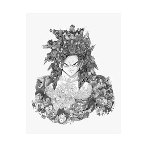 GOKU SSJ4 BLACK & WHITE POSTER GOKU SSJ4 BLACK & WHITE POSTER