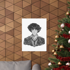 SPIKE SPIEGEL BLACK & WHITE POSTER SPIKE SPIEGEL BLACK & WHITE POSTER